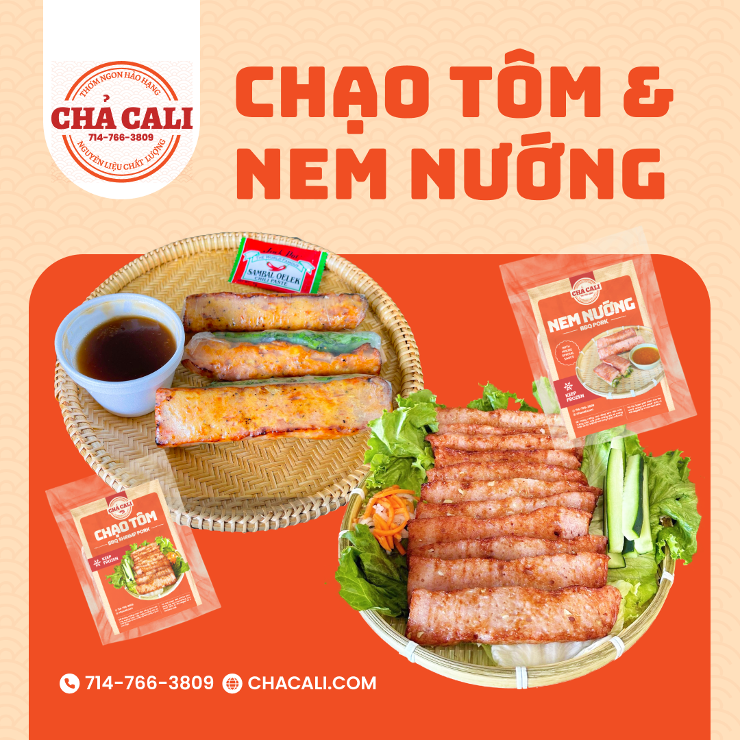 Jumbo BBQ Shrimp & BBQ Pork - Chạo Tôm & Nem Jumbo (10CT 10N Free 1N)