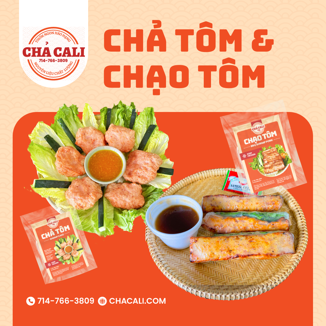 Large BBQ Shrimp & Shrimp Cakes - Chạo Tôm & Chả Tôm Lớn (5Chao 5Cha Free 1N)